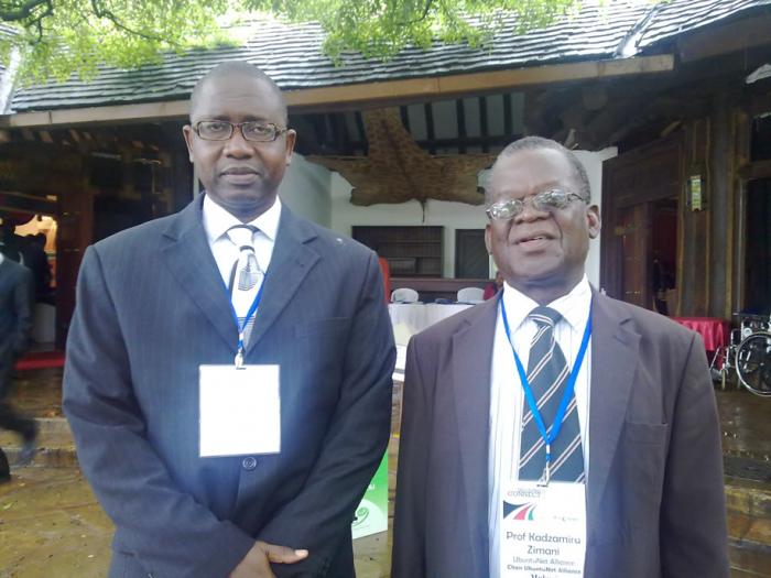 Prof Tiemoman Kone with Prof Zimani Kadzamira (Chair Ubuntunet Alliance Board) 7